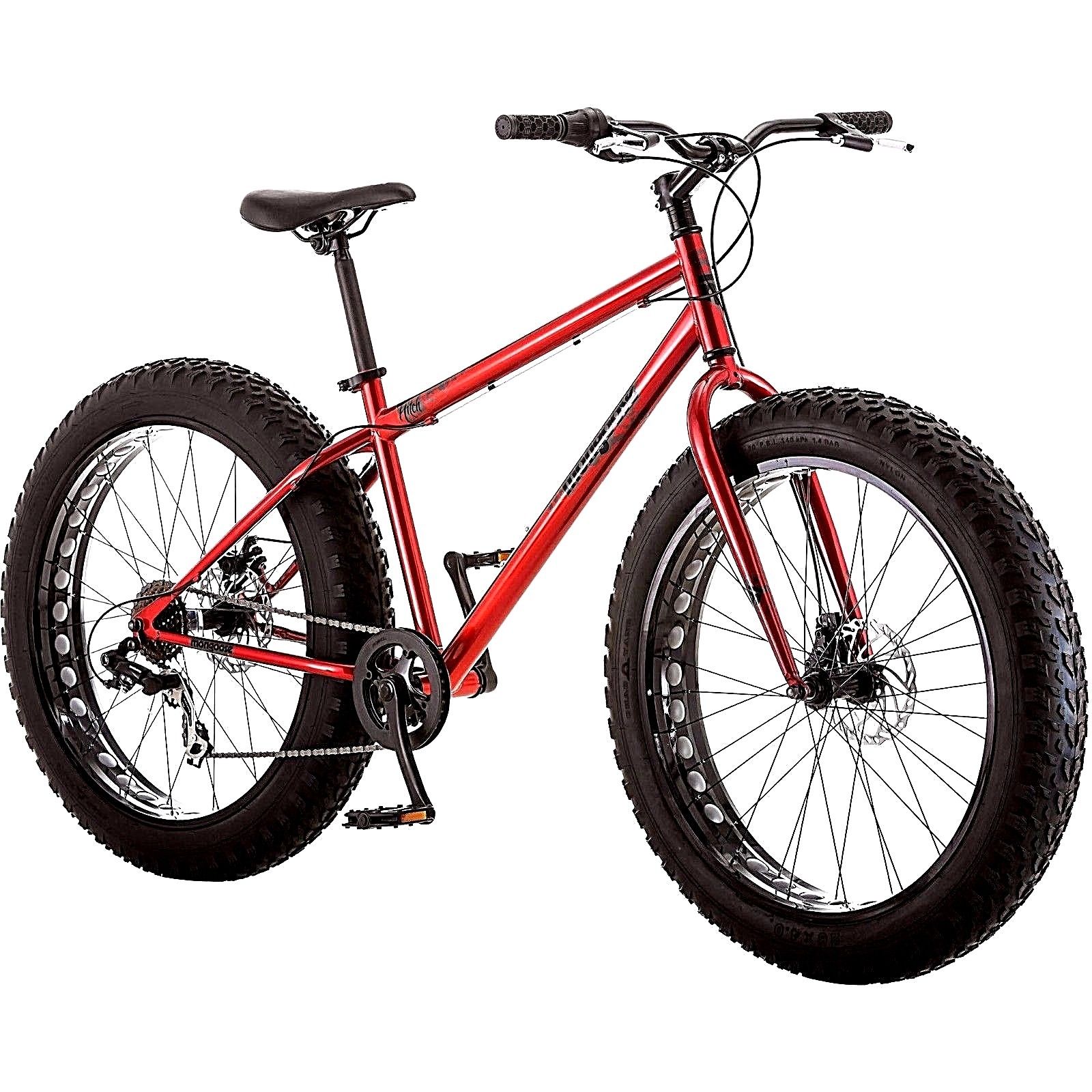 26″ Men Mountain Bike 7-Speed Mongoose Hitch BIG FAT TIRE DISK BRAKES