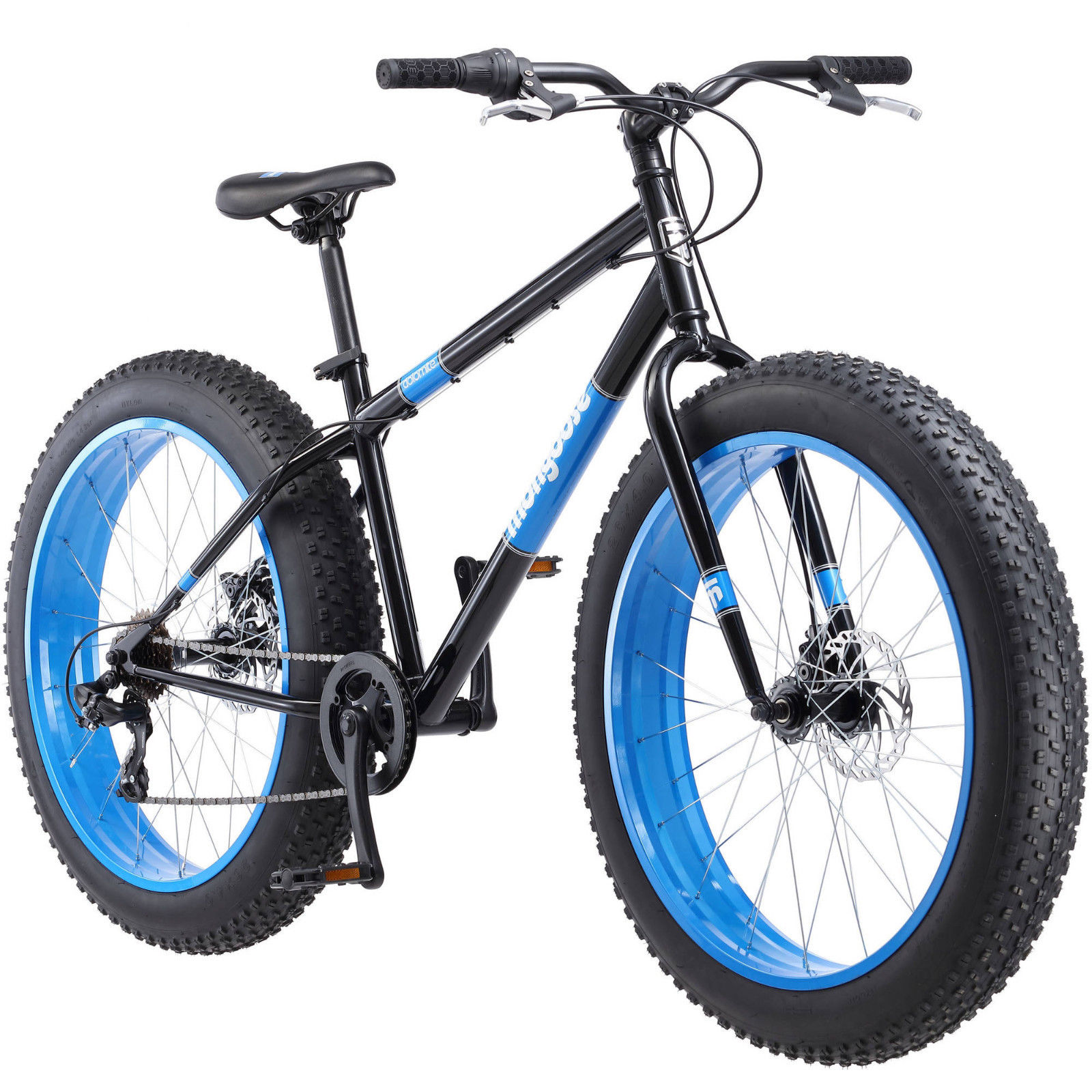 26″ Mongoose Fat Tire Bike Mens Bicycle 7 Speed Steel Frame Black