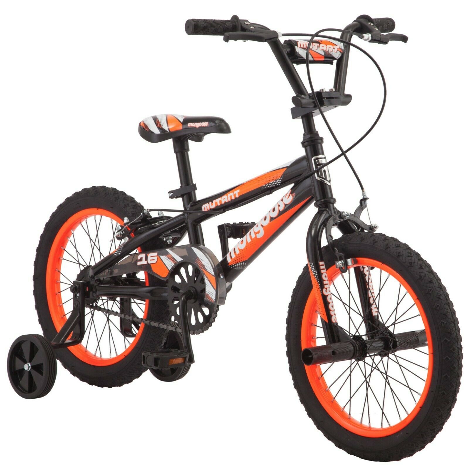 16″ Mongoose Mutant Boys’ Bicycle, Black & Orange Mongoose Bikes