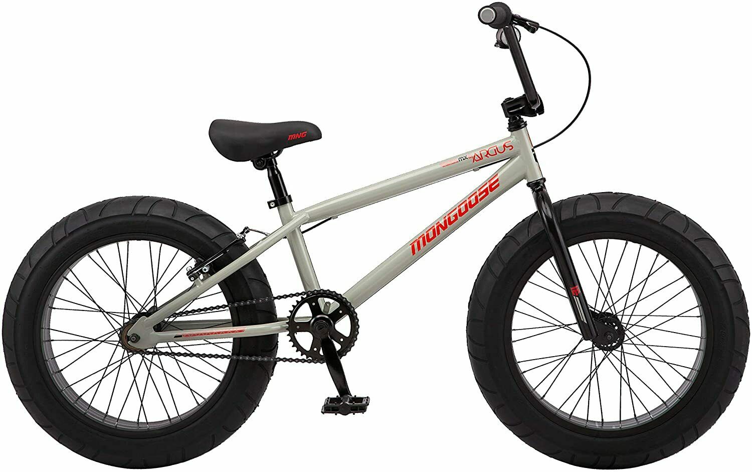 Mongoose Argus MX 20 Inch BMX Fat Tire Kids Bike – Single speed 20×4.25